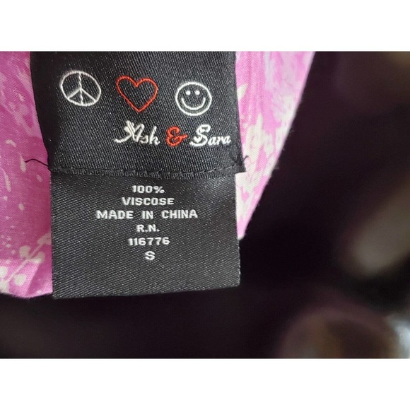 Ash & Sara Women Pink & White Floral Viscose Off the Shoulder Long Maxi Dress S - Picture 8 of 12